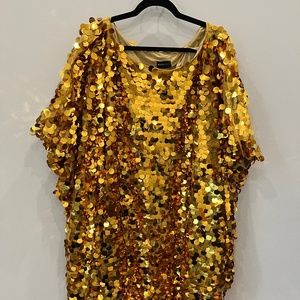 Gold Sequin Kaftan